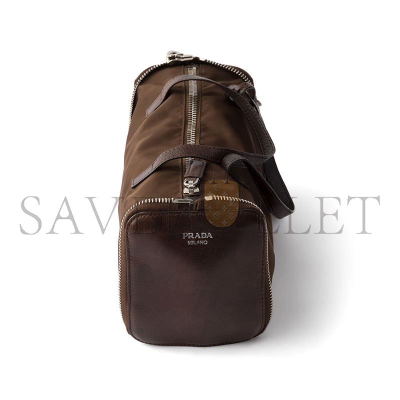 PRADA RE-NYLON AND LEATHER FOLDABLE MINI DUFFEL BAG 1TT348 (11.5*10cm)